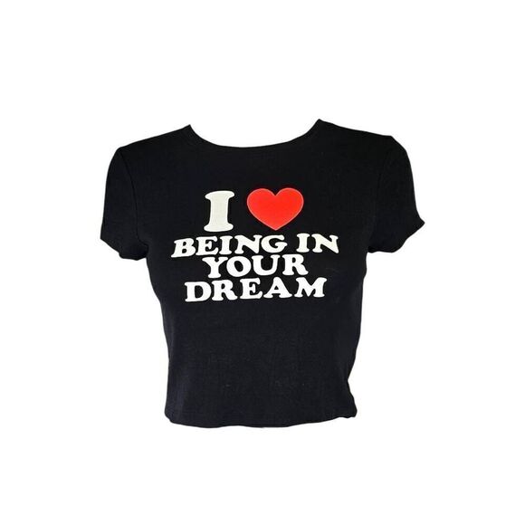 y2k fitted spellout crop top - Picture 1 of 4